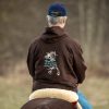 7P-Kollektion Hoodie Herren braun / Stickung beige-blau