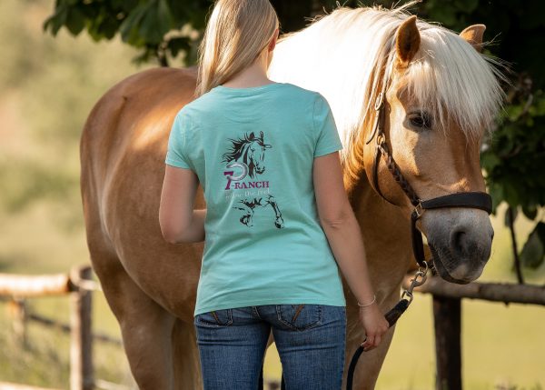 7P-Kollektion Rundhals-T-Shirt Damen Millenium Mint