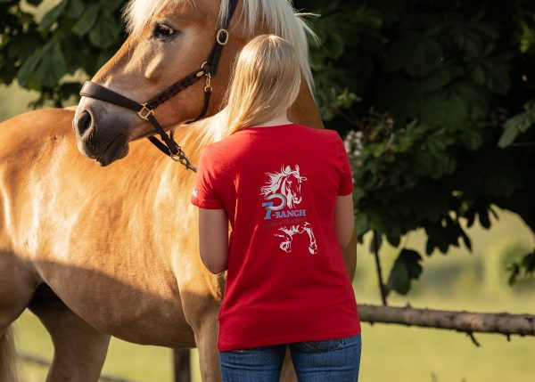 7P-Kollektion T-Shirt Damen rot V-Neck