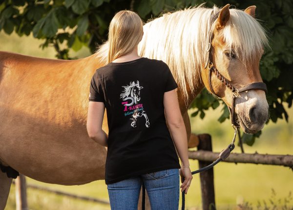 7P-Kollektion T-Shirt Damen schwarz V-Neck