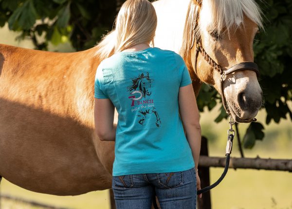 7P-Kollektion Rundhals-T-Shirt Damen Swimming Pool