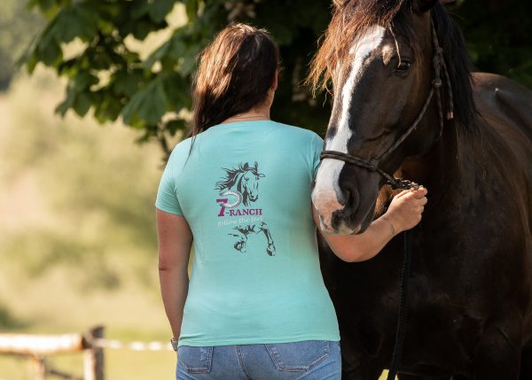 7P-Kollektion Rundhals-T-Shirt Damen Millenium Mint – Bild 3