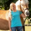 7P-Kollektion Rundhals-T-Shirt Damen Swimming Pool – Bild 2