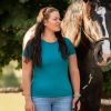 7P-Kollektion Rundhals-T-Shirt Damen Diva Blue – Bild 4