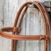 Roping Headstall Kopfstück helles Leder – Bild 2