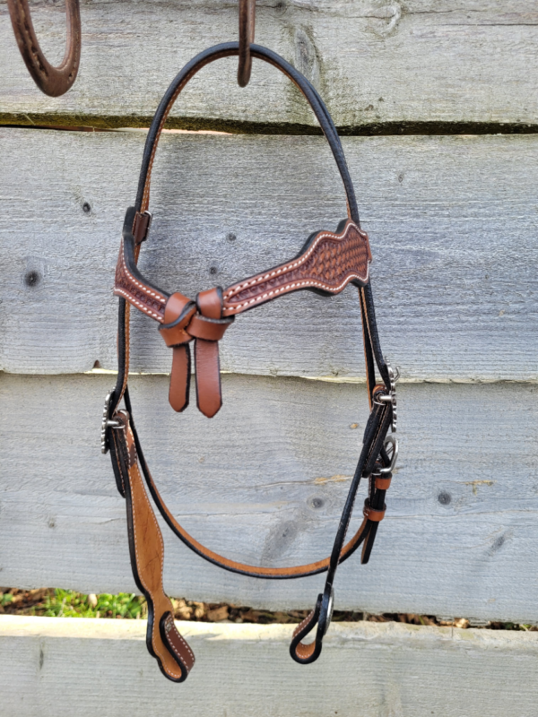 Kopfstück Tooled - Fut. Stirnband, dunkles Leder, beidseitig verstellbar
