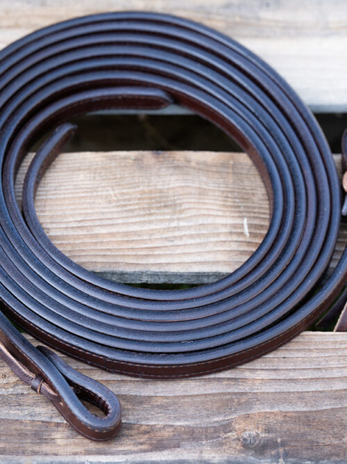 Split Reins / Offene Zügel, dunkles Leder