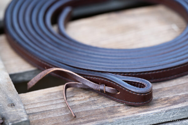 Split Reins / Offene Zügel, dunkles Leder – Bild 2
