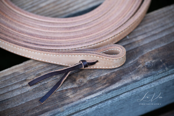 Split Reins / Offene Zügel, helles Leder – Bild 2