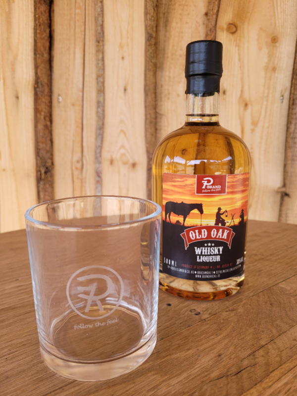 Ranchbox: WHISKY LIQUEUR - 7P-Brand + Tumbler in Holzbox – Bild 3