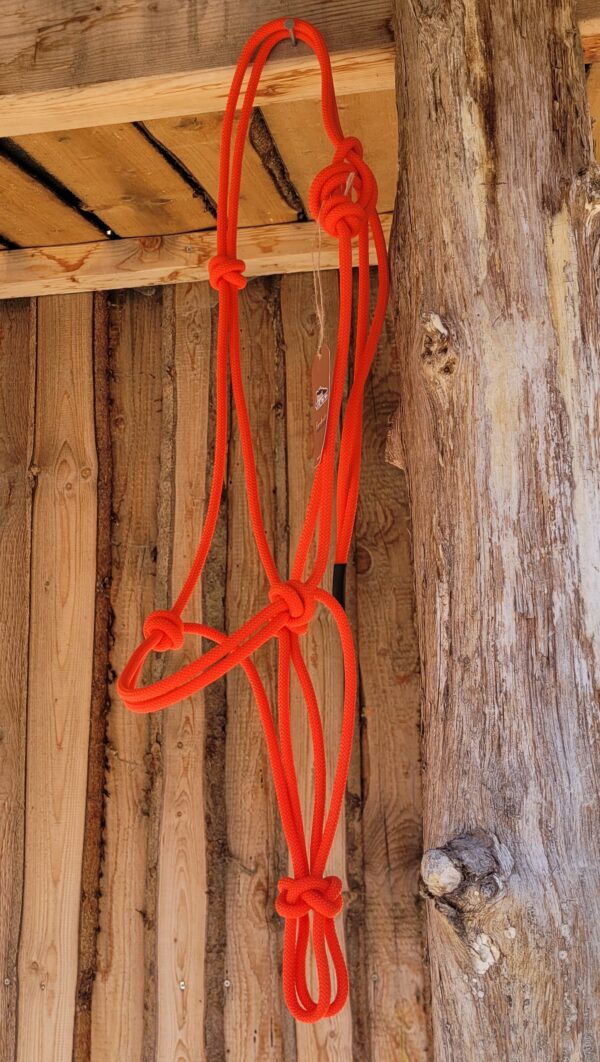 Knotenhalfter / 7P-Ranch-Brand / Standardgröße / Medium Stiff / Farbe orange