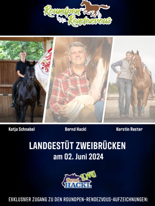 Roundpen Rendezvous Landesgestüt Zweibrücken 2024: Katja Schnabel (Aufzeichnung/Online-Streaming)