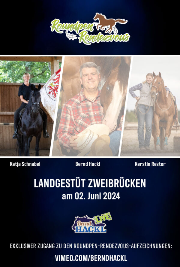 Roundpen Rendezvous Landesgestüt Zweibrücken 2024: Katja Schnabel (Aufzeichnung/Online-Streaming)