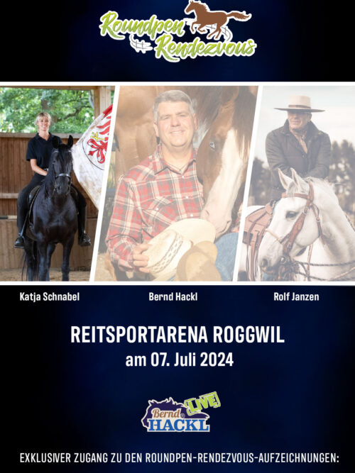 Roundpen Rendezvous Reitsportarena Roggwil 2024 Sonntag: Katja Schnabel (Aufzeichnung/Online-Streaming)