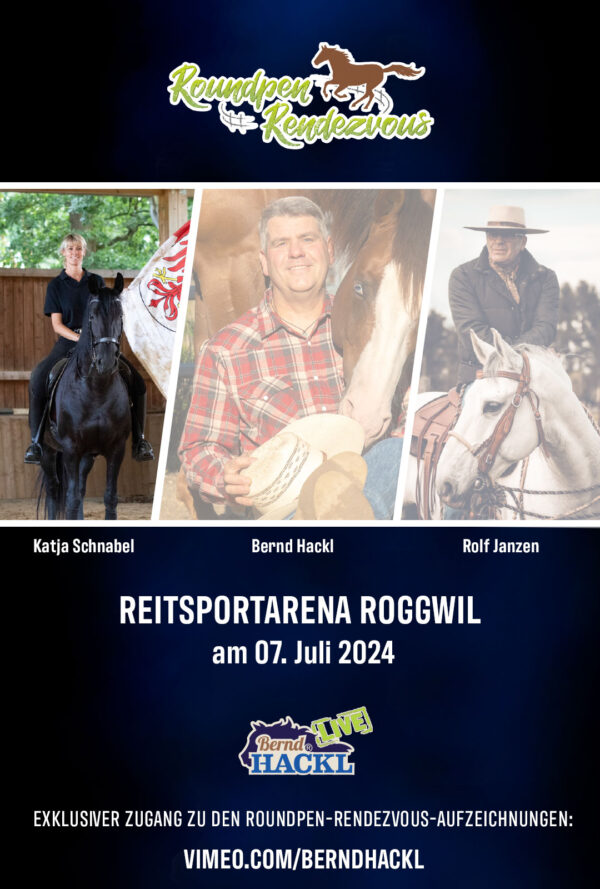 Roundpen Rendezvous Reitsportarena Roggwil 2024 Sonntag: Katja Schnabel (Aufzeichnung/Online-Streaming)