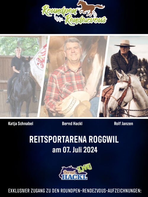 Roundpen Rendezvous Reitsportarena Roggwil 2024 Sonntag: Rolf Janzen (Aufzeichnung/Online-Streaming)