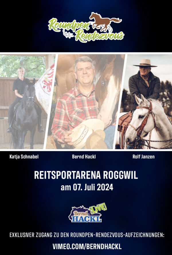Roundpen Rendezvous Reitsportarena Roggwil 2024 Sonntag: Rolf Janzen (Aufzeichnung/Online-Streaming)