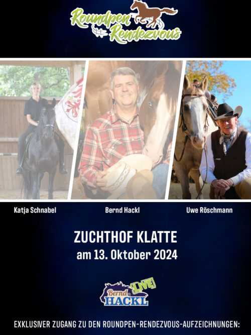 Roundpen Rendezvous Zuchthof Klatte Lastrup 2024: Uwe Roeschmann (Aufzeichnung/Online-Streaming)